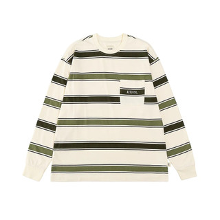 A[S]USL MULTI COLOR BORDER L/S TEE / ASUSL 日系 寬鬆 復古 條紋長袖