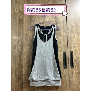 💕NBA無袖兩件式長版上衣（M)
