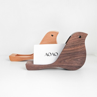 AOAO｜現貨｜名片架 名片座 名片收納 卡片架 名片展示架 木製 木質 木頭 質感 簡約 鳥