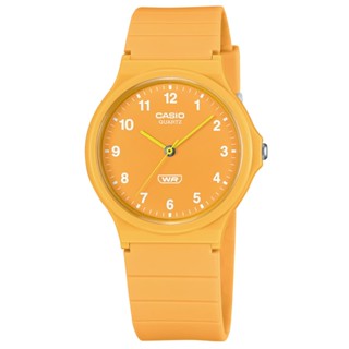 【CASIO】卡西歐 簡約百搭 數字時標 橡膠手錶 黃色 MQ-24B-9B 臺灣卡西歐保固一年