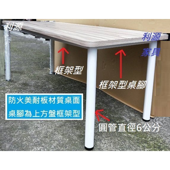 全新【台灣製】180*60公分 2*6尺 仿實木 桌板 會議 工作 辦公 餐桌 辦公桌長桌 木紋 工業風 書桌 中和利源