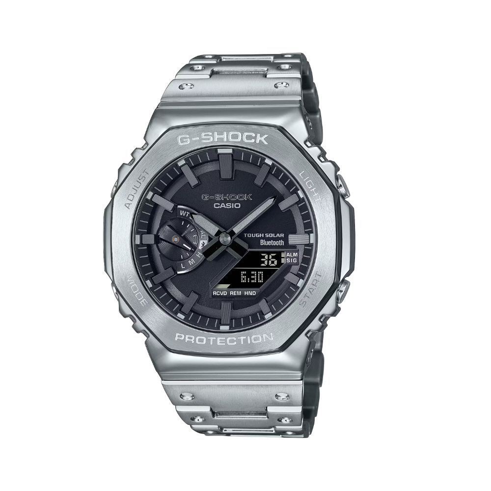 【CASIO 卡西歐】G-SHOCK全金屬系列 太陽能 藍牙 GM-B2100D-1A_44.4mm