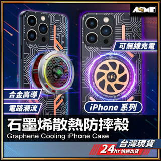 【合金紫銅散熱殼】現貨 iPhone 支援無線充電 散熱手機殼 15 14 13 12 11 Pro Max 【AU】