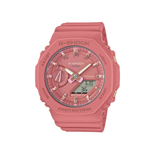 【CASIO 卡西歐】G-SHOCK 八角型殼雙顯手錶 粉紅 GMA-S2100-4A2 42.9mm