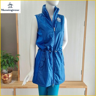 日本二手衣✈️企鵝🐧高爾夫 防風羽絨背心【女M】MUNSINGWEAR 企鵝牌 鋪棉保暖 長版羽絨背心外套 A3360M