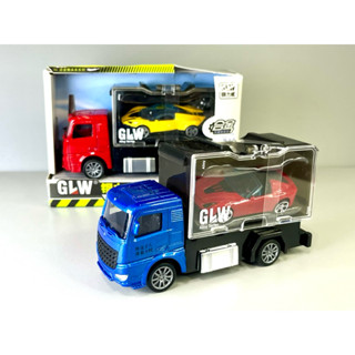 [HCP] 慣性 模型車 卡車 運輸車 貨櫃車 合金車 汽車 模型 帶展示盒