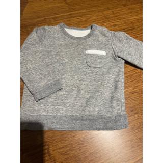 UNIQLO baby 灰色鋪棉保暖上衣（100）