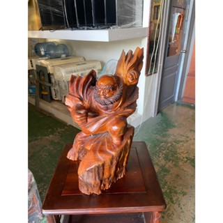 【東鼎二手傢俱】臺灣牛樟飛天達摩木製擺件品*藝品*雕刻品*收藏品*木雕品*擺飾品*木製品*風水*財位*達摩