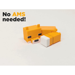 麥塊狐狸模型卡 Minecraft fox kit card