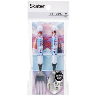 ♥小玫瑰日本精品♥ 冰雪奇緣 不鏽鋼湯叉組 2件式餐具組 湯匙 叉子 方便攜帶 ~ 3