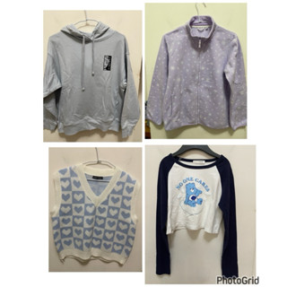 女童二手衣福袋（Net帽T/愛心背心/uniqlo鋪毛外套/可愛熊上衣） 150cm可穿 福袋價450元