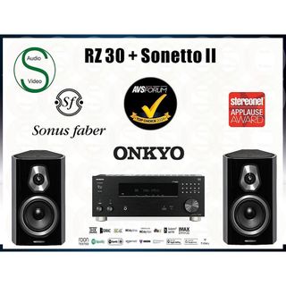 『盛昱音響』日本 Onkyo TX-RZ30 環繞擴大機+義大利製 Sonus Faber Sonetto II 喇叭