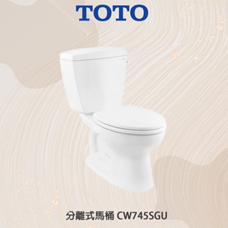 臺中聊聊免運【TOTO公司貨/原廠保固】實體店面 TOTO馬桶 分離式馬桶 CW745SGU緩降便座 TC291