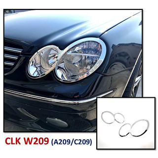 圓夢工廠 Benz 賓士 W209 C209 03-09 鍍鉻 車燈框 前燈框 CLK200 CLK240 CLK280