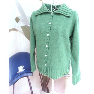 JC精品*外貿日單-貝殼扣翻領針織毛線日本小外套外搭-平價優質服飾