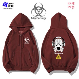 貳號倉 機械傭兵 病毒 連帽拉鍊外套 長袖上衣 衣服 歐美 刷毛 可愛 街頭 創意 流行 服飾 休閒 WJD-493