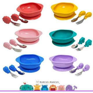 【MARCUS&MARCUS】動物樂園寶寶握握學習禮盒組 兒童餐具_Perfect baby