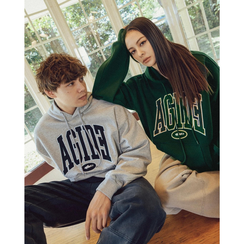 IDEALISM IDE AGIDE TEAM Hoodie 撞色鮭魚刺繡帽T【PS中壢】
