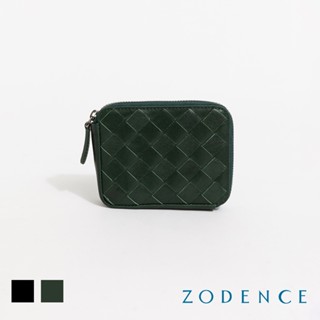 ZODENCE CRAFTZEAL進口真皮中性編織卡片零錢包