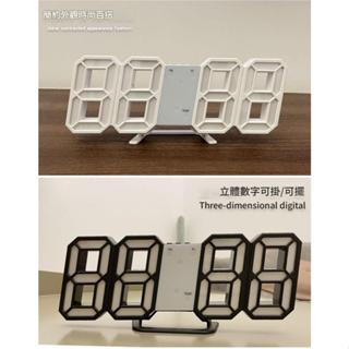 【臺灣現貨】LED數字鐘 立體電子時鐘 電子鬧鐘 掛鐘 小夜燈 電子鐘 數字時鐘 時鐘 科技電子鐘 3D數字時鐘