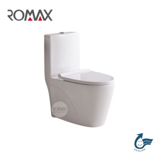 《ROMAX 羅曼史》超漩渦技術 省水標章 單體馬桶水龍捲洗淨龍捲噴射R8029