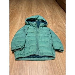 【二手】Uniqlo 羽絨衣 80cm 藍綠(原價1490)