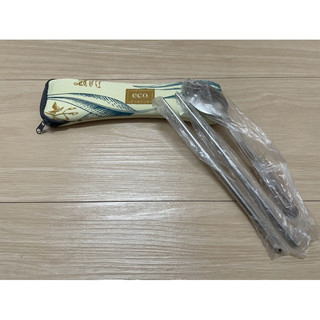 不鏽鋼環保 餐具組 附收納袋 筷子 湯匙 eco