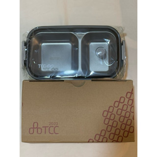 現貨（黃/藍）TCC 雙層 304 便當盒 不鏽鋼全新股東會紀念品 餐盒 環保餐具 便當盒