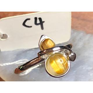 C組天然水晶葫蘆福祿金髮晶貓眼鈦晶戒指925銀戒指活圍可調珠寶寶石玉石首飾飾品