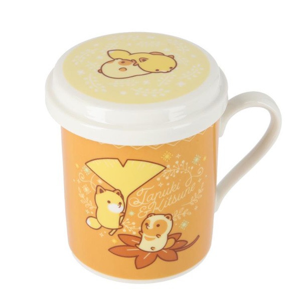 【狸花舖】 全新 小狸貓與小狐狸 馬克杯 杯子 正版 日版 フタ付マグ 狸貓 狐狸