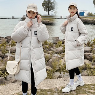 YIYI中長款羽絨棉服女士冬季外套新款中長款加厚棉衣棉襖麵包服冬天