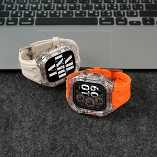 改裝錶帶 適用於Apple Watch 10 改裝錶帶 9 8 7 6 SE 42mm 45mm 46mm 金屬保護殼