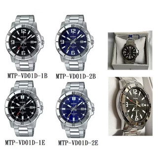 CASIO 簡約時刻潛水風格指標不鏽鋼錶 MTP-VD01D MTP-VD01D-2B