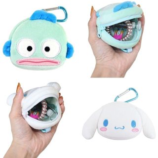 「現貨」日本正版 Sanrio 三麗鷗 絨毛造型零錢包吊飾 登山扣 人魚漢頓 Kitty 美樂蒂 布丁狗 大耳狗