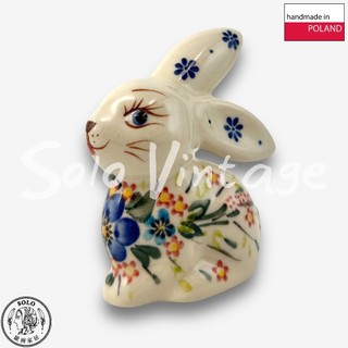 【SOLO歐洲家居】Vena 波蘭陶 10cm 兔子擺飾 居家裝飾 花香滿徑系列 入門款 生日禮物 復活節