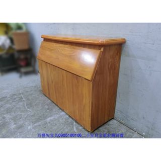 新竹中古家具◎百豐悅二手傢俱-2手 床頭櫃 柚木色96公分單人床頭箱 床頭收納櫃 臥室寢具 桃園二手傢俱 卓蘭中古傢俱
