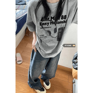 一萬個推薦！短袖上衣 t恤 灰色上衣 oversize t恤 美式短袖 顯瘦上衣 重磅短袖 潮牌 t恤 個性上衣
