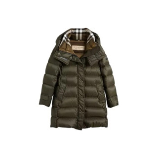 BURBERRY 軍綠色 長版羽絨外套 風衣外套 羽絨外套