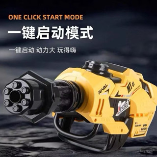 ［高雄現貨］新款加特林水彈發射器 水晶彈槍 水彈 機械發射器 電動連發 戶外彈射玩具 加特林玩具模型