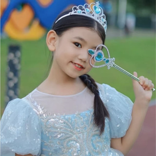 Baby童衣 冰雪公主水鑽皇冠髮箍組合 兒童串珠項鍊組合 女童髮飾 88167