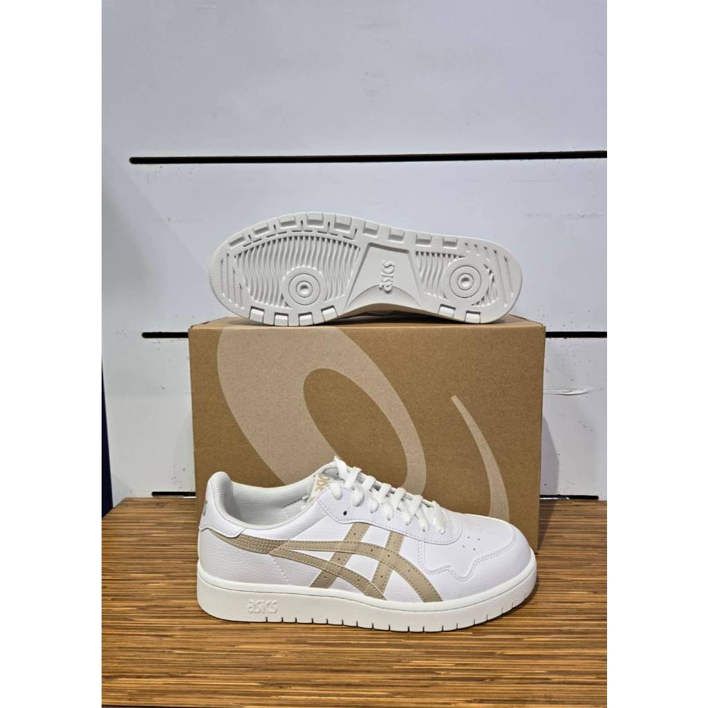 【清大億鴻】ASICS 亞瑟士 JAPAN S 男款休閒鞋 白/卡其色1203A615-102