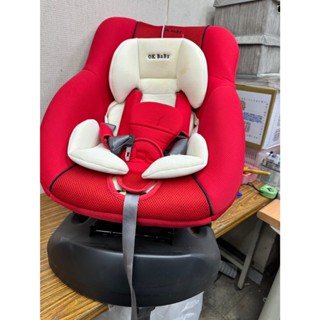 【尚典中古家具】Ok BABY 貝殼式全包覆汽車安全座椅 中古.二手.旋轉汽座.平躺型汽座.安全座椅雙向安裝