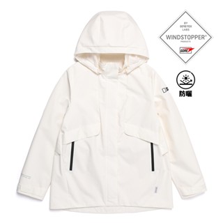 【國家地理服飾】女裝 ATLAS WINDSTOPPER BY GORE-TEX LABS 2L 雙層連帽外套 - 白色