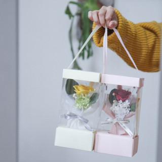 【P.FLOWERS】永生玫瑰手提小花盒 情人節花束 情人節禮物 生日花束 畢業花束 永生玫瑰花束