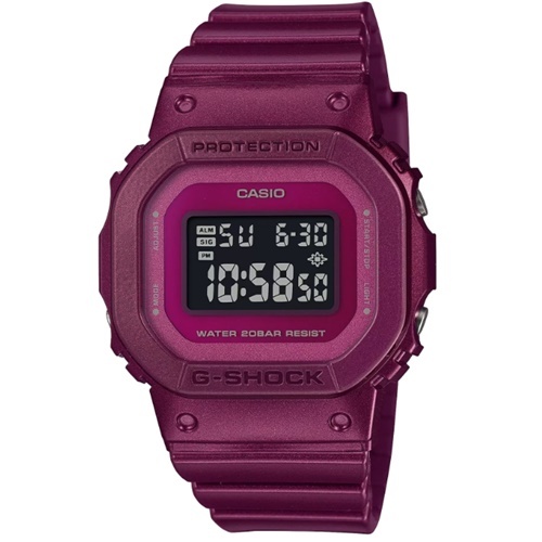 【CASIO 卡西歐】G-SHOCK 優雅炫酷 纖薄小巧 經典方型電子錶 黑紅 GMD-S5600RB-4_40.5mm
