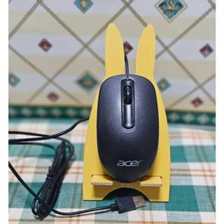 ACER USB有線光學滑鼠 型號 MOJFUO 黑色 尺寸：13x6x2cm