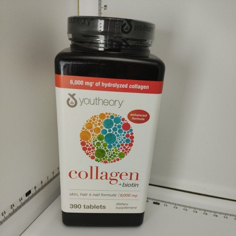 美國代購、現貨， Youtheory Collagen+biotin 膠原蛋白 ，6000mg，390顆