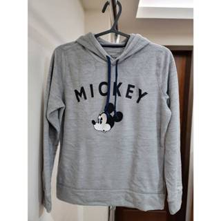 [二手出清]lativ Disney迪士尼米奇Micky 聯名款帽T 雙面保暖輕盈柔軟刷毛 抽繩連帽大學T恤 上衣長袖