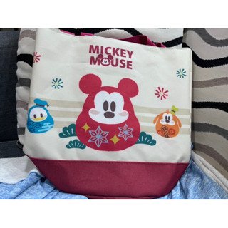 米奇福倒翁帆布袋 束口袋 兩用 全新未用 Disney Mickey Mouse