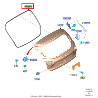 【JT福特原廠】FOCUS MK4.5 WAGON 碗公 23.2- 正廠 後尾門橡皮 後箱蓋橡皮